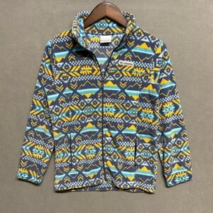 COLUMBIA Youth Fleece Zip Up Granite Mountain Printed Size M 10-12